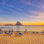 image of beach in Spain at sunset